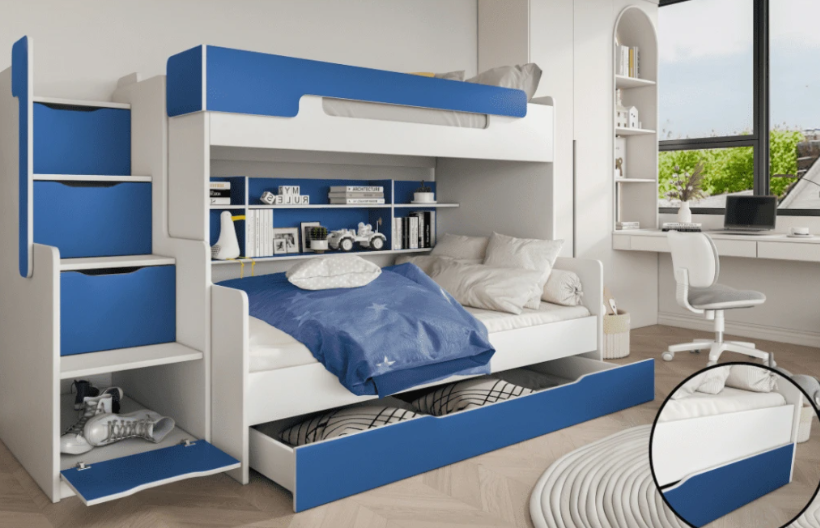 detska-poschodova-postel-harry-bielo-modra